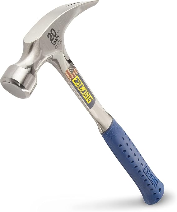 ESTWING 20 oz Framing Hammer, Forged Steel Hammer, Shock Reduction Grip