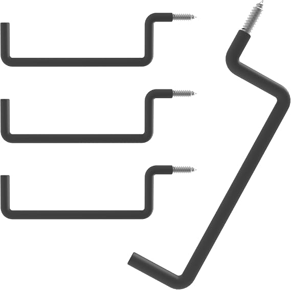 8.46" Screw in Ladder Hooks, 4 Pack Garage Hooks