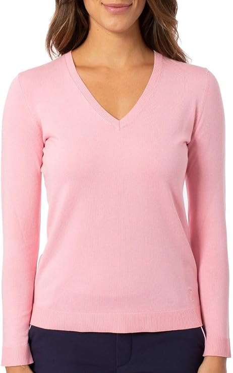 GOLFTINI Womens Golf Sweater Lightweight V-Neck Pullover for Golf, Tennis, Pickleball & Everyday Wear