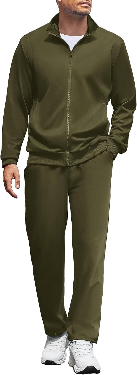 COOFANDY Men's Tracksuit Casual Sweatsuit 2 Piece Full Zip Jogging Suit Set