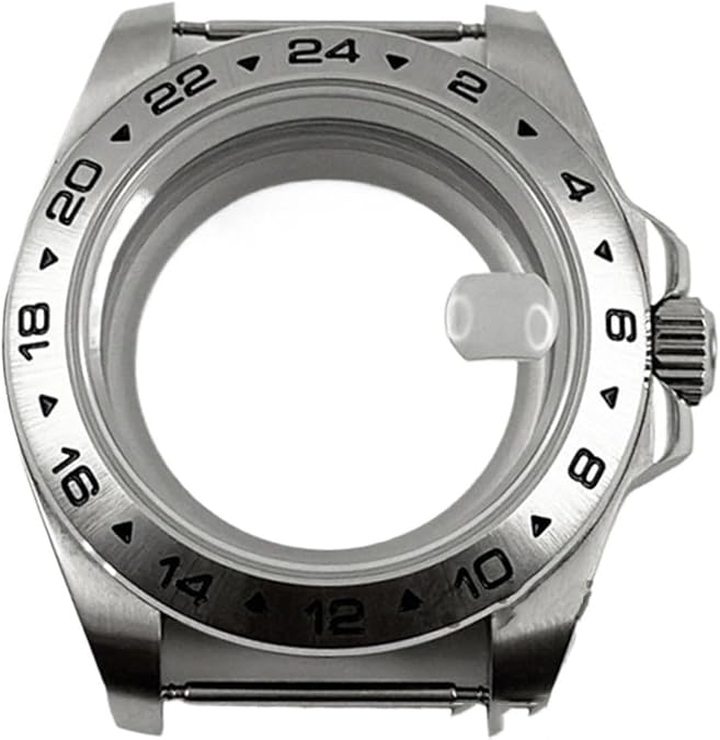 40mm NH34 NH35 NH36 NH38 NH70 NH72 Sapphire Glass Watch Case 24 Hours Fixed Bezel Solid Steel ETA2824 PT5000 Case Screw Crown