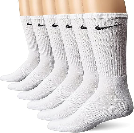 Nike Cushion Crew Socks (6 Pairs), White, X-Large