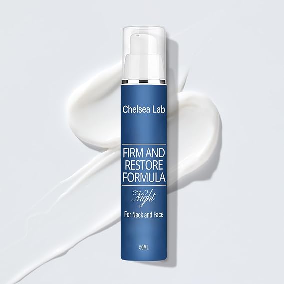 Firm And Restore Night Formula By Chelsea Lab, Firming Nourishing Face And Neck Cream, With Hyaluronic Acid, Hydrating Overnight Facial Moisturizer For Smoother, Youthful-Looking Skin, 50ml