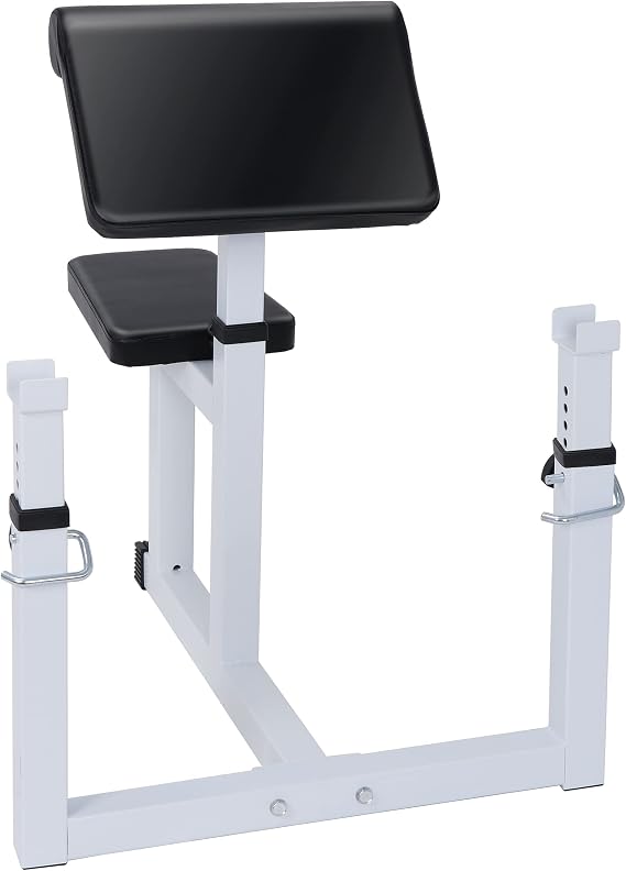 HSM Preacher Curl Weight Bench Max load 450lbs Strength Training Seated Arm Isolated Barbell Dumbbell Biceps Station Home Gym