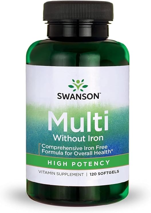 Swanson Multi Without Iron Daily Multivitamin, 120 Softgels