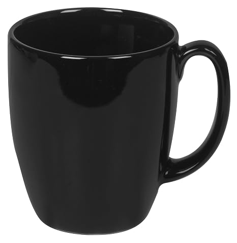 Corelle Livingware 11-Ounce Mug, Black (Pack of 6)