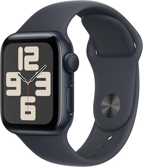 Apple Watch SE (2nd Gen) [GPS 40mm] Smartwatch with Midnight Aluminum Case with Midnight Sport Band M/L. Fitness and Sleep Trackers, Crash Detection, Heart Rate Monitor, Retina Display