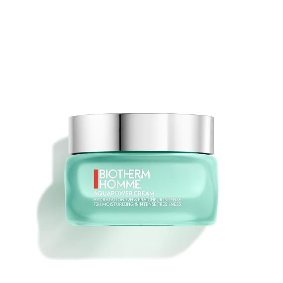 Biotherm Homme Aquapower Hydrating Cream Moisturizer for Men, P.Antartica, Mannose & Hyaluronic Acid 72H Long-lasting Concentrated Hydrator, Reinforces Natural Hydrating System, 1.7 Fl. Oz.