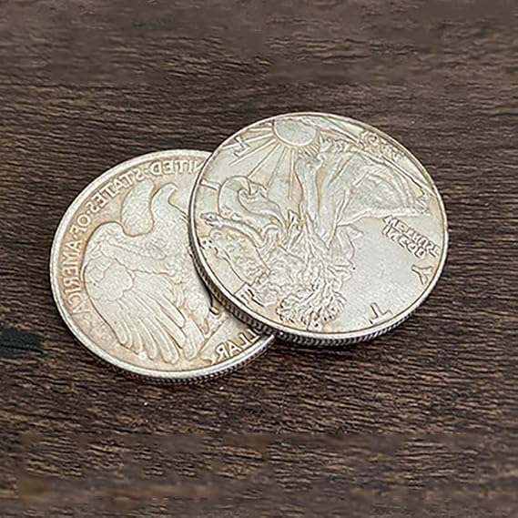 SUMAG Magnetic Gravity Flipper Coin Magic Tricks Walking Liberty Half Dollar Magic Magician Close up Illusions Gimmick Props Mentalism
