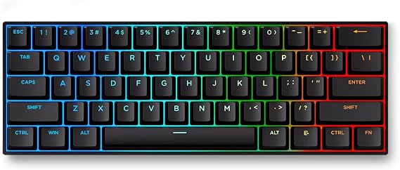FKZ x MCHOSE ACE 60 Pro Magnetic Switch Gaming Keyboard,Hall Effect Rapid Trigger Keyboard 60% Hyper-Fast Adjustable Actuation,RGB Backlit 8K Hz Polling Rate for Mac/PC Game (Ice Blue Switch)