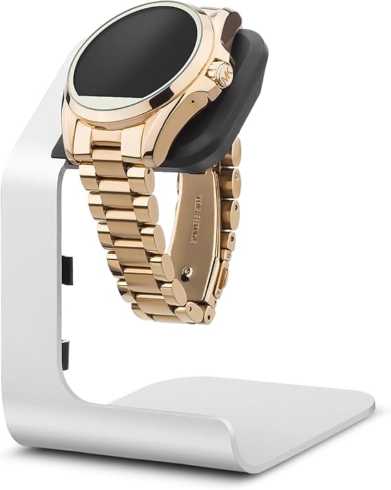 Tranesca Aluminum Watch Stand for Multiple Brand smartwatches, Compatible with Michael Kors, Fossil Gen 6 Hybird/Gen 6/Gen 5/Gen 5e/Gen 4, Armani, Diesel - Stand only