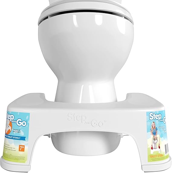 Step and Go Toilet Stool 7" - Bathroom Squat Stool