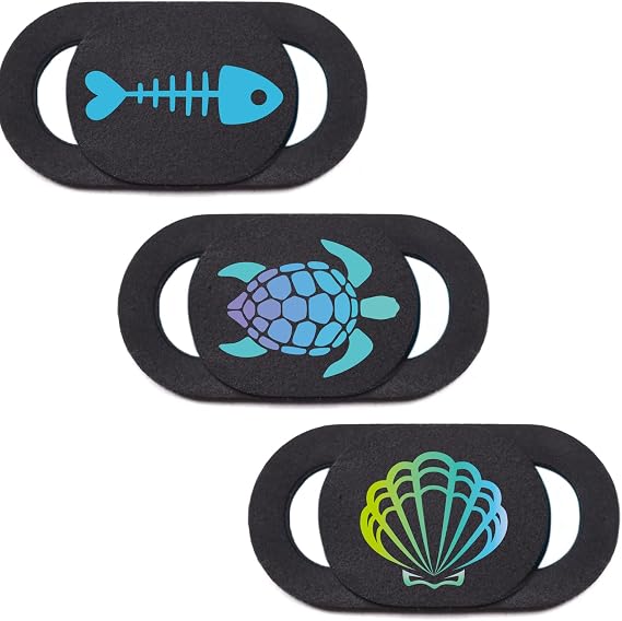 Webcam Cover Camera Cover Slide for Laptop Privacy, 3 Pack Ocean