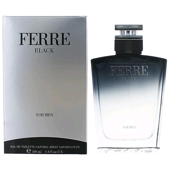 Gianfranco Ferre Black Eau de Toilette Spray for Men, 3.4 Ounce