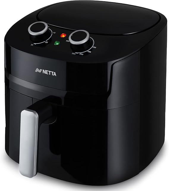 NETTA Air Fryer 7.2L - Adjustable Temperature Control and Timer - Removable Shelf - Rapid Air Circulation - Healthier Oil-Free Cooking at Home - 1800W
