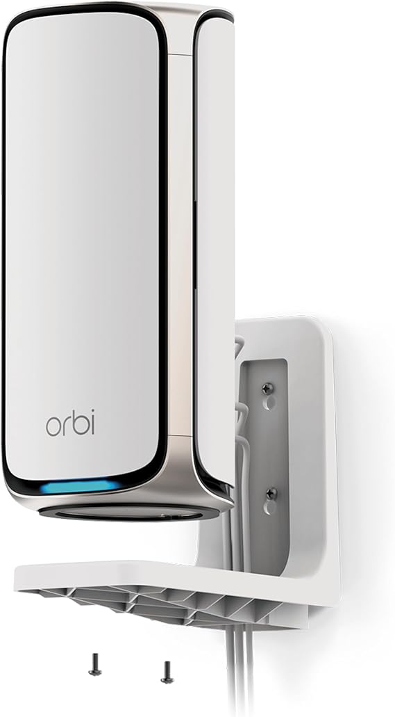 NETGEAR WiFi 7 Wall Mount Kit (RBEWM-10000S) Compatible with Orbi & Nighthawk WiFi 7 Systems, White