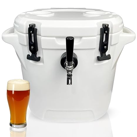 Coldbreak 1-Tap Jockey Box, Bartender Edition, Roto Molded Cooler with 50' Stainless Steel Coils, Rear Input for Clean Setup, Heavy Duty Beverage-Grade Construction, Ideal for Keg Service, Made in USA