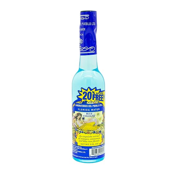 Florida Water Blue Rose Floral Cologne 5.0 Oz - One (1) Plastic Bottle