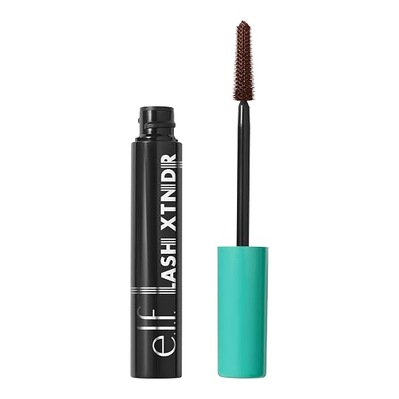 e.l.f. Lash XTNDR Mascara, Deep Brown | Made With Tubing Technology For The Look Of Lash Extensions, Clump & Flake Free, Vegan & Cruelty-Free