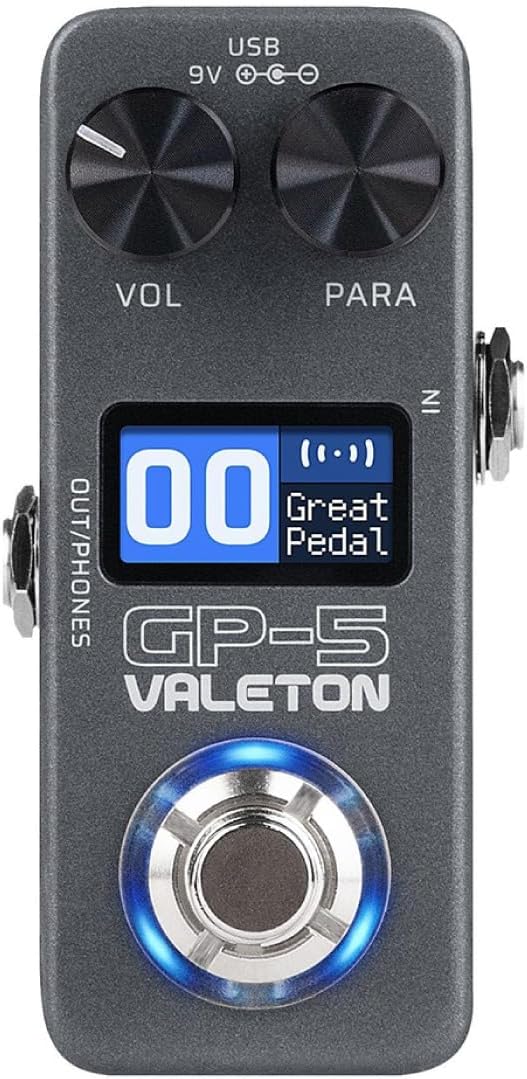 Valeton GP-5 Compact Multi-Effects Processor SnapTone & IR Loader, 100+ Effects, Bluetooth, USB Audio Interface
