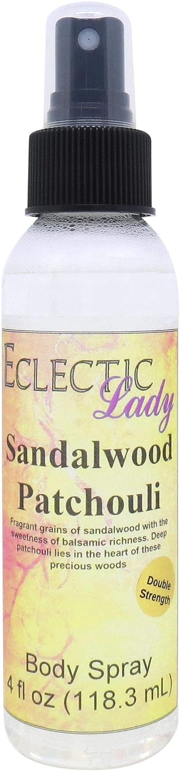 Sandalwood Patchouli Body Spray, Body Mist for Women with Clean, Light & Gentle Fragrance, Long Lasting Perfume with Comforting Scent for Men & Women, Cologne with Soft, Subtle Aroma For Daily Use