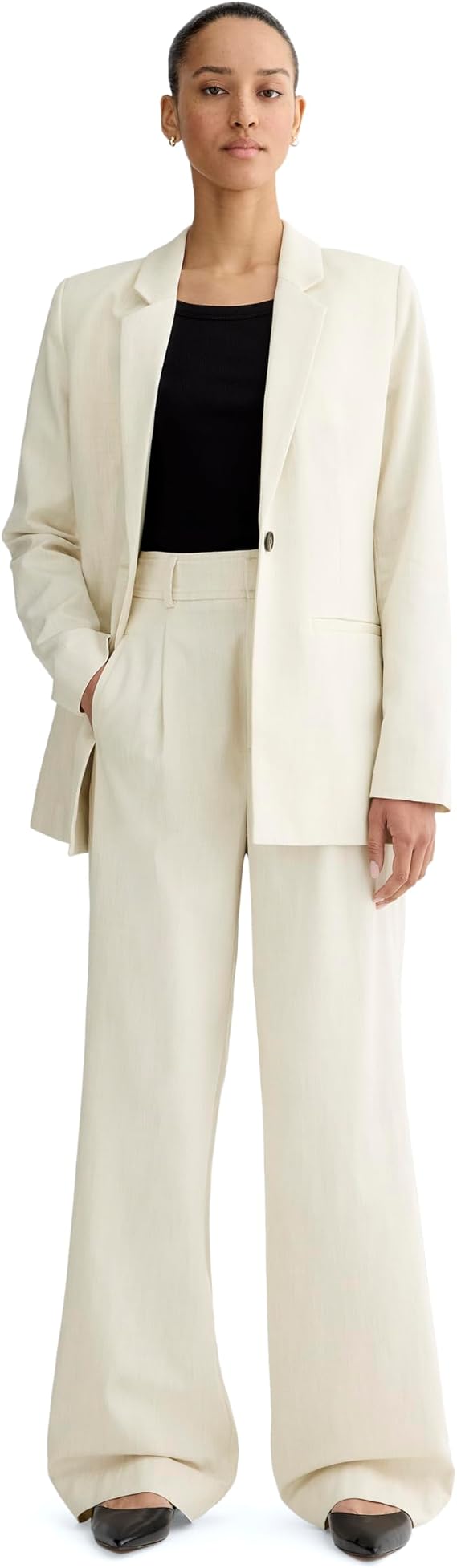 Everlane Women's The Draper Pleated Pant in Buttersmooth