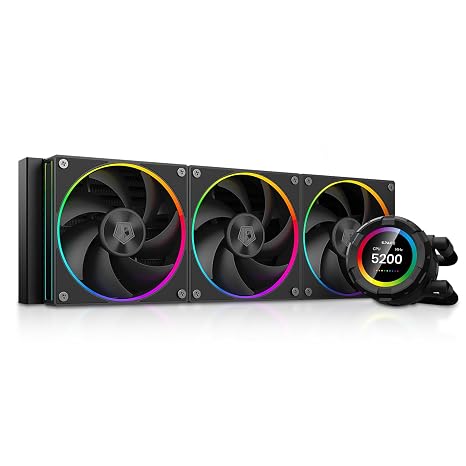 ID-COOLING SL360 360mm AIO CPU Cooler for Desktop PC 2.1" Customizable LCD | Supports Image & Performance Metrics Display, Intel LGA 20XX/1851/1700/115X/1200 & AMD AM5/AM4, Triple AF-127 ARGB Fans