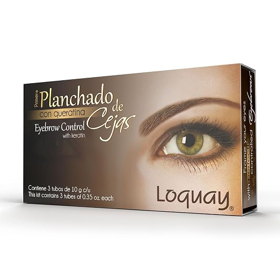Planchado de Cejas Keratin Eyebrow Straightening Control Kit, 3 Step Treatment, 3 Tubes, 10g Each, Professional Use, Includes Comb