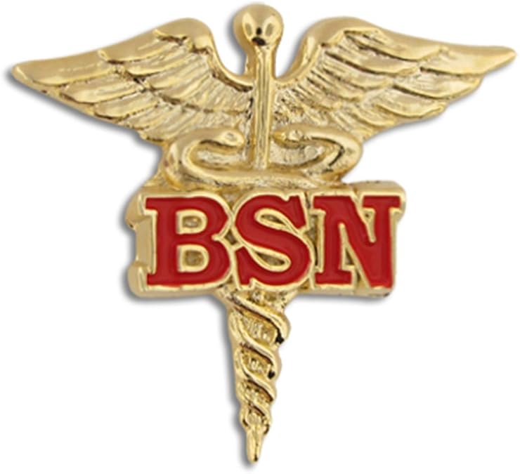 PinMart Caduceus Nursing Enamel Lapel Pin