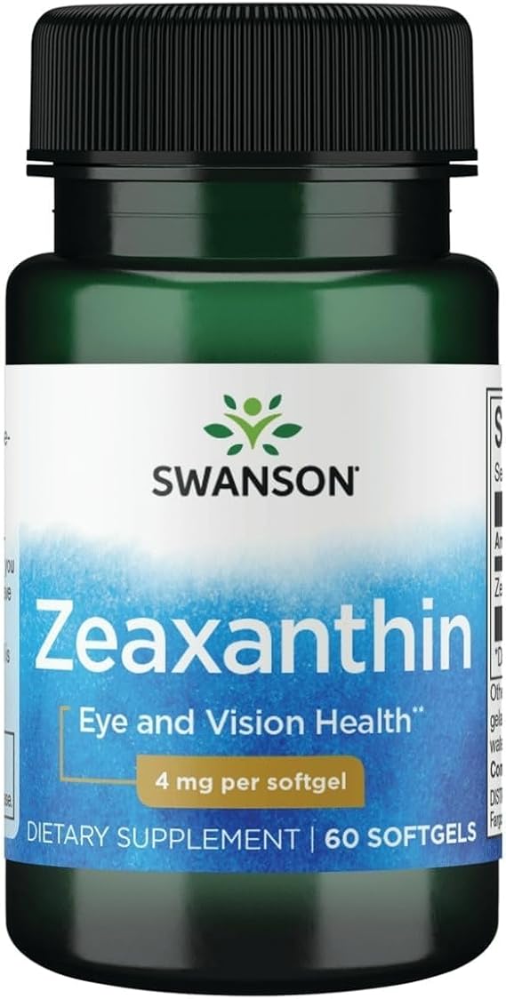 Swanson Zeaxanthin Eye Health Supplement, 4 mg, 60 Softgels