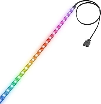 ARGB LED Strip for PC Gaming Case, 50cm 30 LED, ARGB Sync Connector, Adhesive Backing, Aura Sync Compatible, PC Case Light Decoration