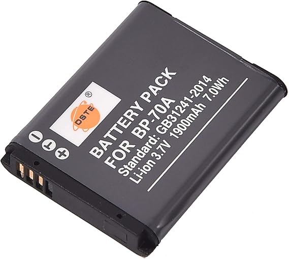 DSTE BP-70A BP70A Compatible with Samsung ST95 ST100 ST6500 SL50 SL600 TL205 WB30F WB35F DV150F ES65 ES67 MV800 PL80 Camera