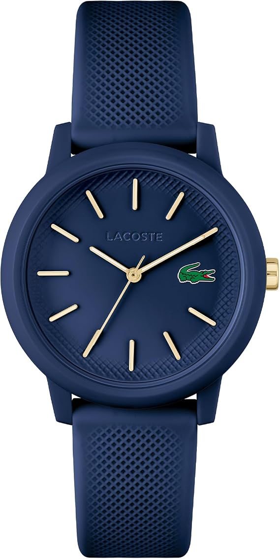 Lacoste Analogue Quartz Watch for Men or Women from The Lacoste.12.12. Collection, Featuring a Stylish Silicone Bracelet with Petit Piqué Texture