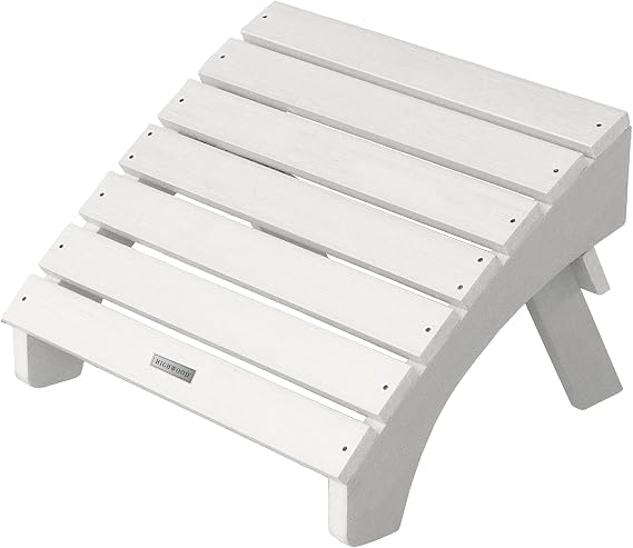 Highwood AD-OTL1-WHE Adirondack Folding Ottoman, Adult, White, 19W x 20D x 13H in.