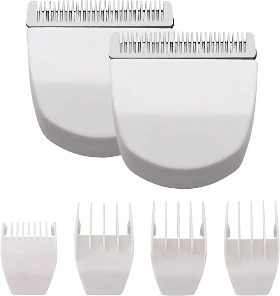 2 Pack Professional Peanut Clipper/Trimmer Snap On Replacement Blades #2068-300 - Compatible with Wahl Peanut Hair Clipper/Trimmer, White