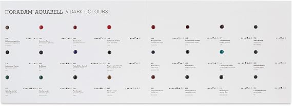 Schmincke - HORADAM AQUARELL dot Card Supergranulation, 24 dots, for Testing The Finest watercolours, Colour Chart