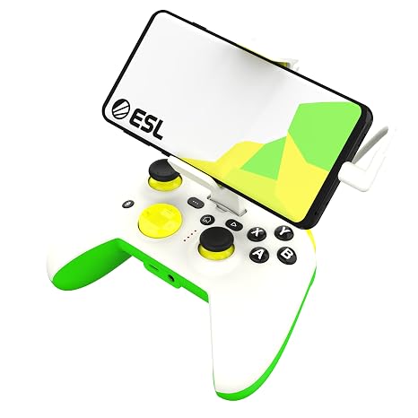 ESL Gaming Controller for Android Wired Android Gamepad with Triggers, Power Pass Through Charging, D-Pad & Headphone Socket - Handheld Game Console Accessory with ZeroG Mobile Device Holder