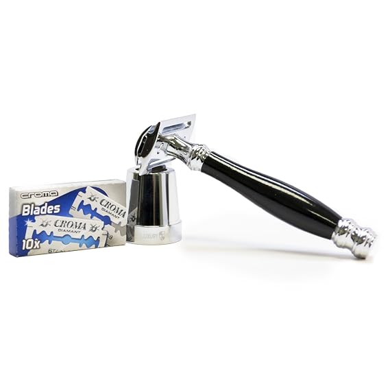 The Konig Double edge safty razor Razor by Luxury Barber best wet shaving starter kit gift set for men