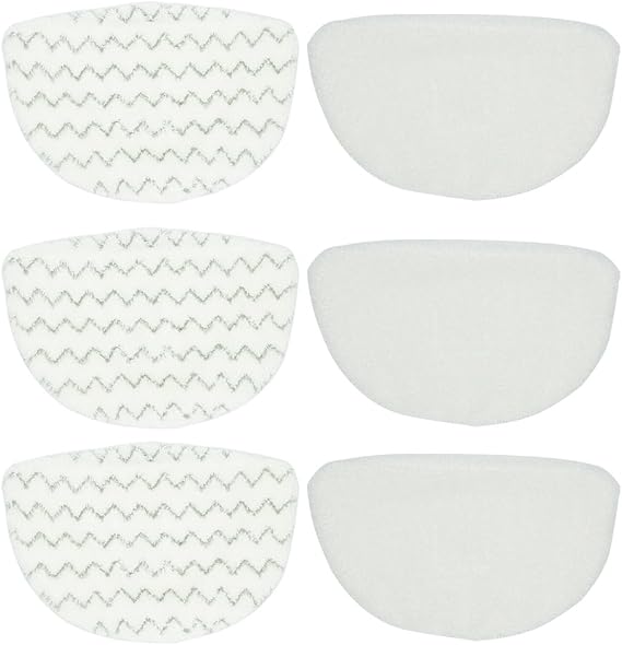 BettaWell Replacement Microfiber Steam Mop Pads Compatible with Bissell Powerfresh 1940 Series 1544A, 1440, 1806, 1940A, 1940Q, 1940T, 1940W, 19402, 19404, 19408, B0017, 5938, 6-Pack