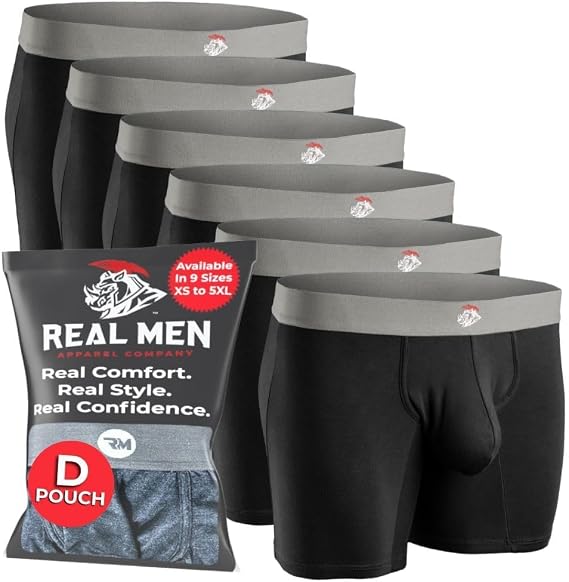 Real Men Natural Modal Pouch Boxer Briefs - ABCD Custom Pouch Size - Waist XS-5XL