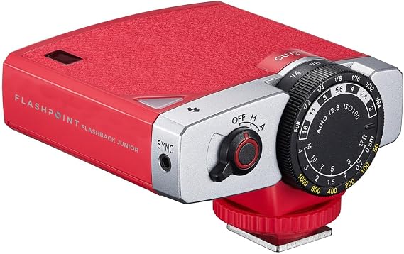 Flashpoint Flashback Lux Junior Retro Camera Flash (Red), Godox Lux Junior