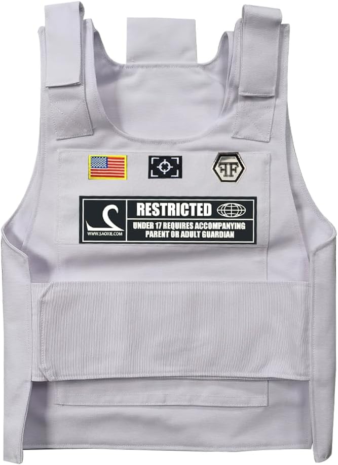 Mens & Womens Motorcycle Riding Vest - Safety Jacket with Front & Back Pockets - Biker Performance Wear-America Flag Patch