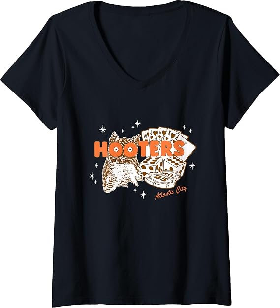 Women's Hooters Atlantic City V-Neck T-Shirt