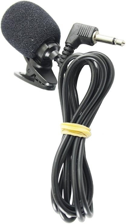 EXMAX® Mini Lapel Mic Tie Clip-on 1/8” 3.5mm Jack Condenser Collar Microphone for Belt Pack Mic System,Voice Amplifier,Wireless Tour Guide(3.5mm Lapel Microphone)