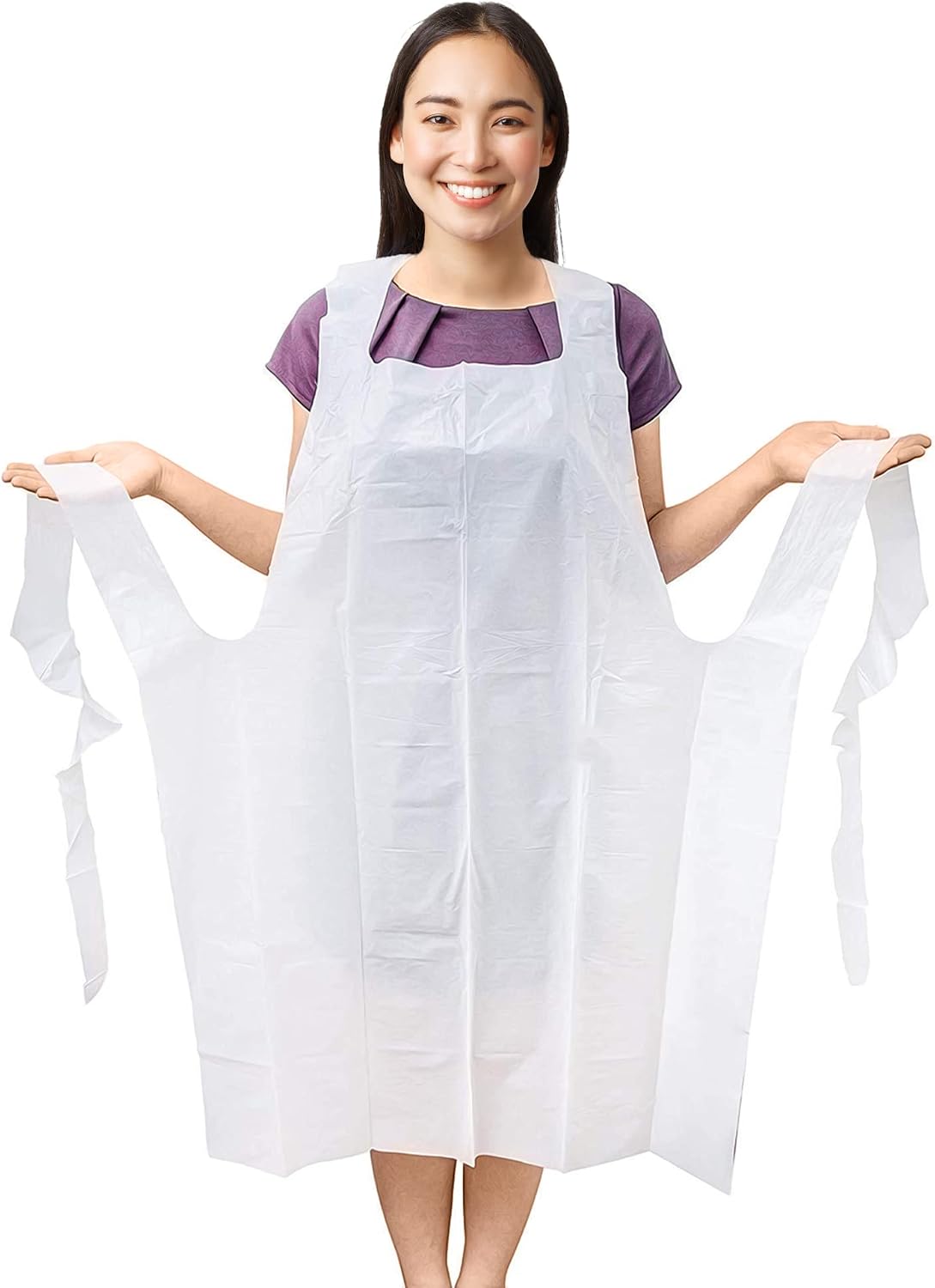 EZGOODZ Polyethylene Aprons PE 1 mil Disposable Plastic Workwear Industrial Uniform Aprons for Men, Women. Unisex Aprons