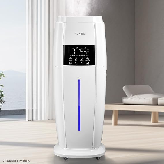 18L Humidifier Large Room, 1300mL/H Triple Mist, Up to 1500 Sq.Ft | Whole House Humidifier with Top-Fill, Smart Humidity Control, Remote, Sleep Mode and Long-Lasting Moisture for Home & Plants