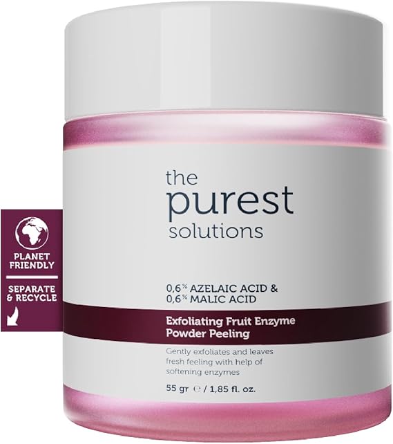 The Purest Solutions Fruit Enzyme Powder Exfoliator & Peeling - Powder Peeling (0.6% Azelaic Acid & Malic Acid)