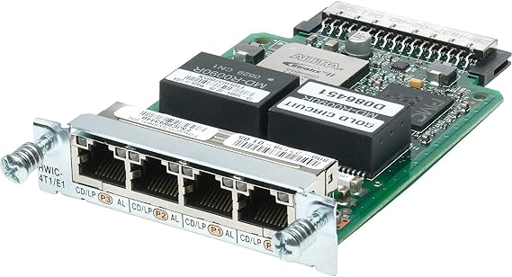 HWIC-4T1/E1= 4-Port T1/E1 Clear Channel High-Speed WAN Interface Card.