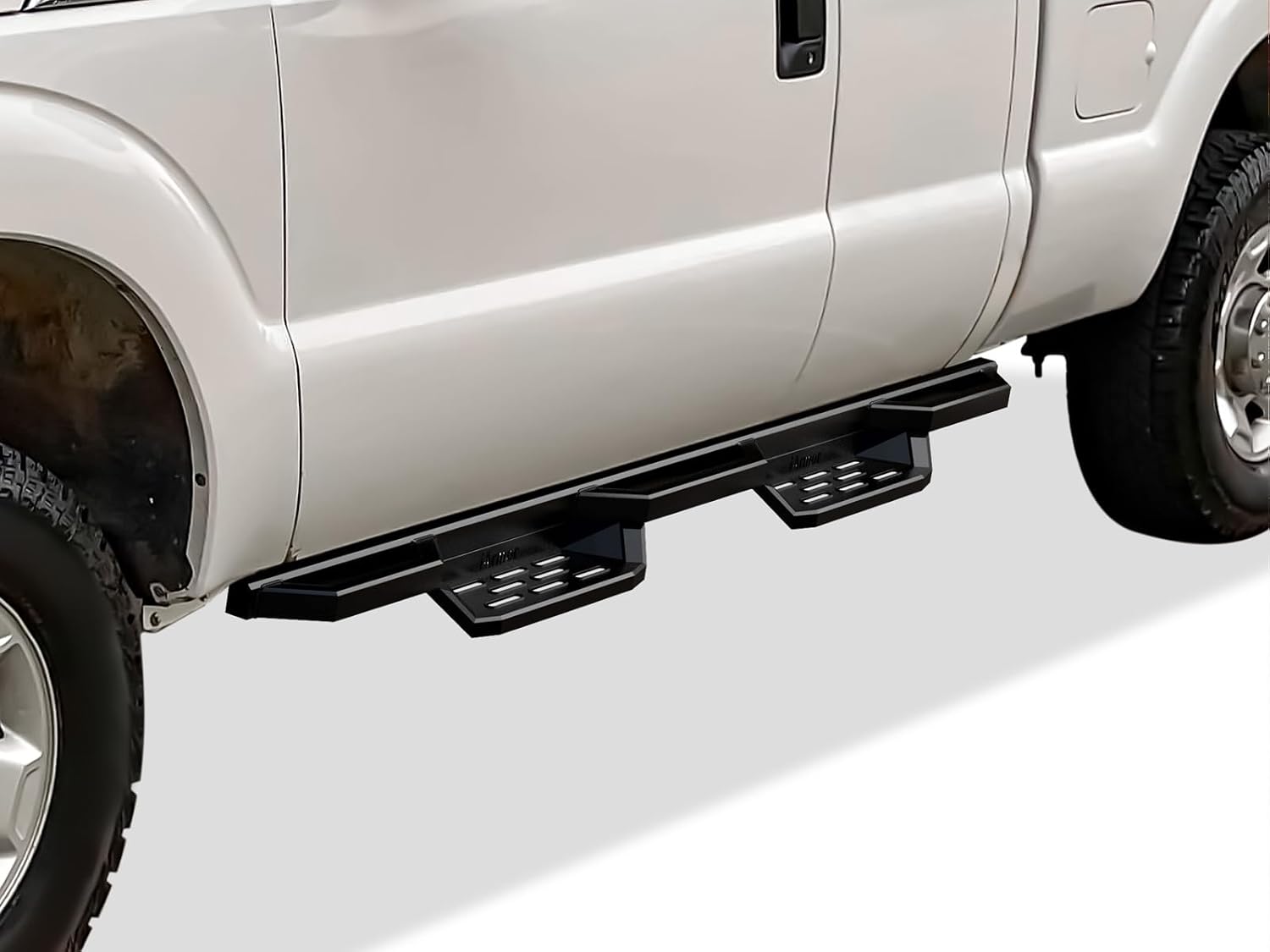 APS 304 Stainless Steel Pocket Steps Running Boards Side Bars Compatible with Ford F250 F350 Super Duty 1999-2016 Extended Cab