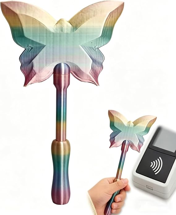 Magic Wand Credit Card Holder, 3D Printed Credit Card Wand Tap to Pay Wand Contactless Payment Card Holder with Butterfly Design Portable Fairy Wand Credit Card Holders for Everyday Use & Gifts